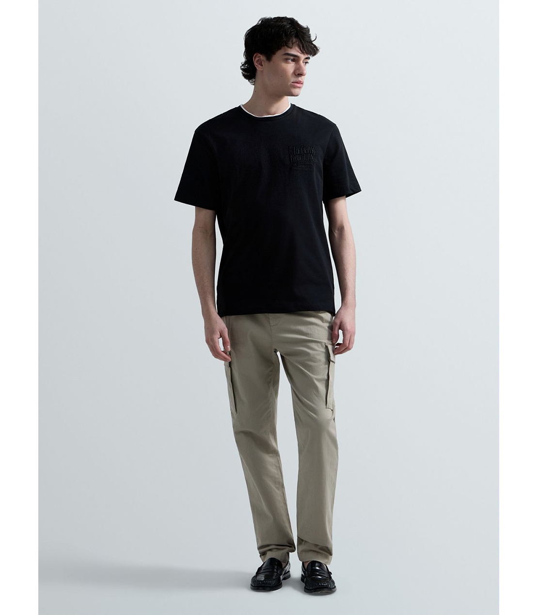 ヘビーコットンジャージートリムTシャツ 詳細画像 ブラック 2